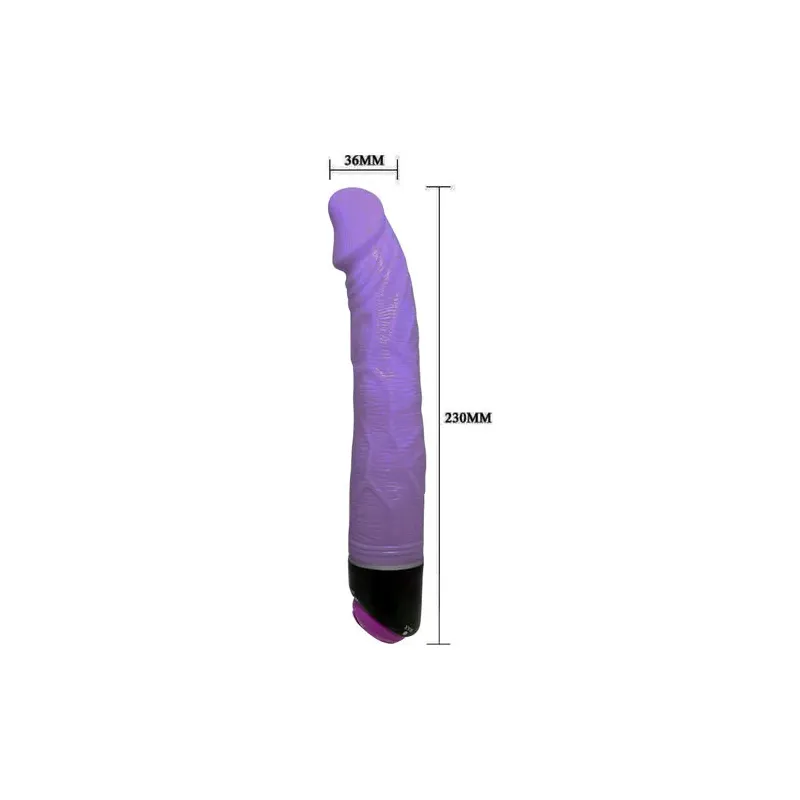 Realistischer Vibrator BAILE 23 cm lila weiche Textur mit ausgeprägten Adern