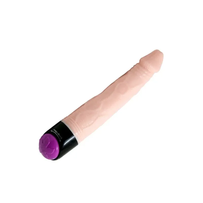 BAILE realistic vibrator 23 cm natural skin tone, pronounced veins, detailed glans, soft texture, adult sex toy