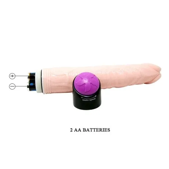 Vibratore realistico BAILE 23 cm colore naturale, vene marcate, glande dettagliato, texture morbida, giocattolo sessuale per adu