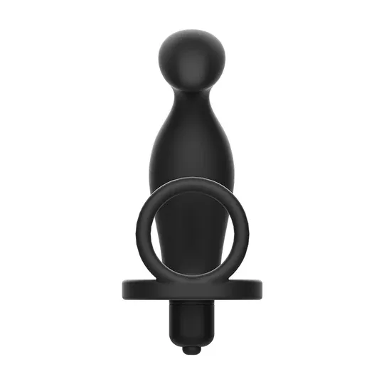 Plug anal vibrant avec anneau en silicone noir Addicted Toys - stimulateur anal pour hommes