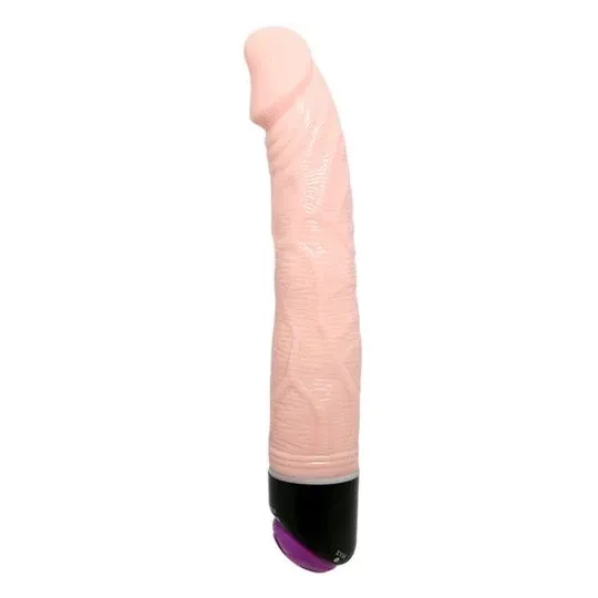 Vibratore realistico BAILE 23 cm colore naturale, vene marcate, glande dettagliato, texture morbida, giocattolo sessuale per adu