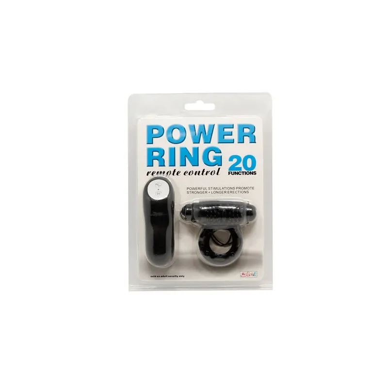 Anillo vibrante teledirigido Baile For Him negro, 20 funciones para pareja