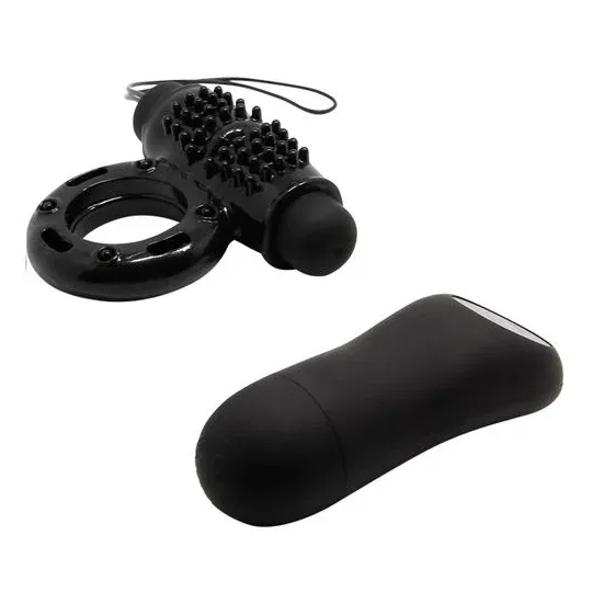 Ferngesteuerter Vibrationsring Baile For Him schwarz, 20 Funktionen für Paare