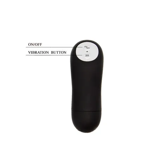 Anneau vibrant télécommandé Baile For Him noir, 20 fonctions pour couple