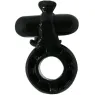 Anello vibrante Baile For Him nero con stimolatore clitorideo a delfino, vibrazioni potenti in silicone