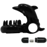 Anello vibrante Baile For Him nero con stimolatore clitorideo a delfino, vibrazioni potenti in silicone