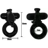 Anello vibrante Baile For Him nero con stimolatore clitorideo a delfino, vibrazioni potenti in silicone