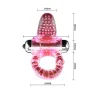 Anello vibrante per pene BAILE FOR HIM rosa con stimolatore del clitoride e 10 ritmi di vibrazione in ABS/TPR