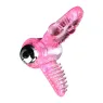 Anillo vibratorio para pene BAILE FOR HIM rosa con estimulador de clítoris y 10 ritmos de vibración en ABS/TPR