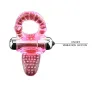 Anello vibrante per pene BAILE FOR HIM rosa con stimolatore del clitoride e 10 ritmi di vibrazione in ABS/TPR