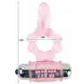 Anneau vibrant double stimulation Baile For Him rose avec 10 rythmes de vibration et languette anale.