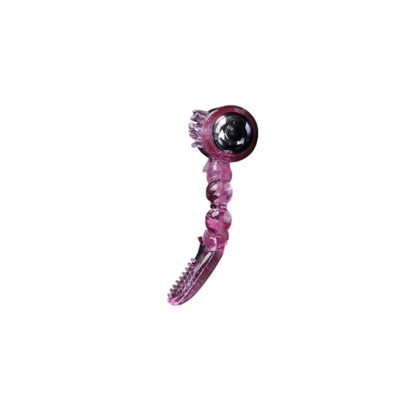 Vibrating ring double stimulation Baile For Him pink with 10 vibration rhythms and anal tongue.