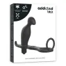 Plug anal vibrant avec anneau en silicone noir Addicted Toys - stimulateur anal pour hommes