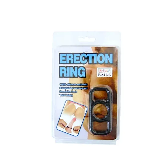 Lot de 3 anneaux érecteurs en silicone Baile for Him, bagues pour améliorer l'érection et retarder l'éjaculation.