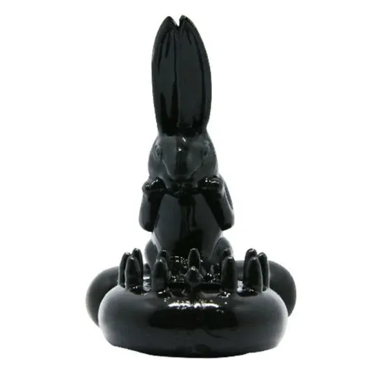 Schwarzer Vibrationsring Baile For Him Sweet Ring mit Hase für Klitorisstimulation