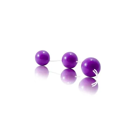 Baile Stimulating bolas anales set de 3 ABS lila anillo para extracción lenta y estimulación anal