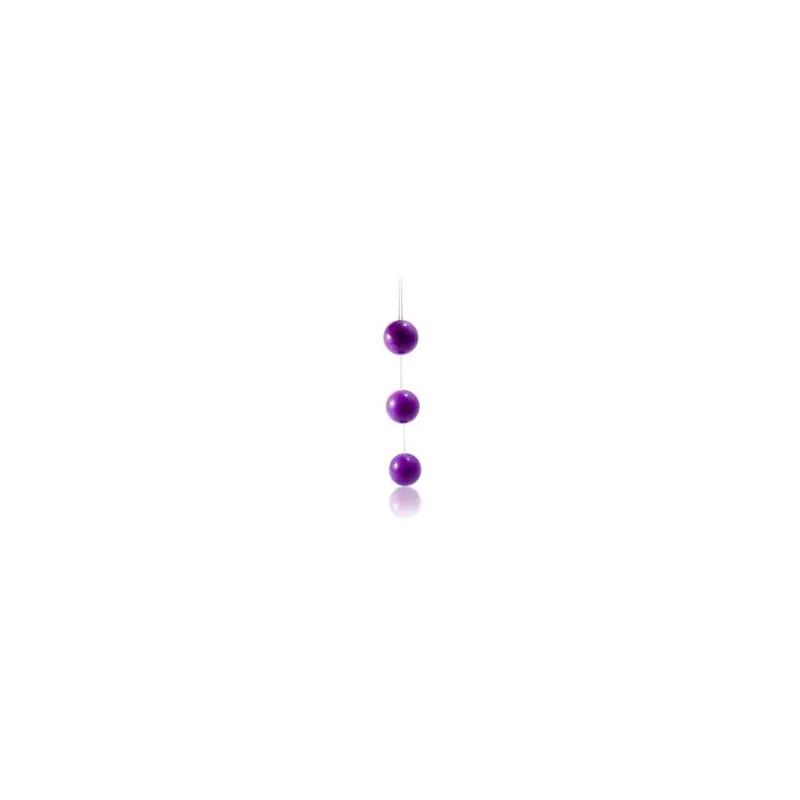 Baile Stimulating anal beads set of 3 ABS lilac with retention ring for slow extraction and anal stimulation