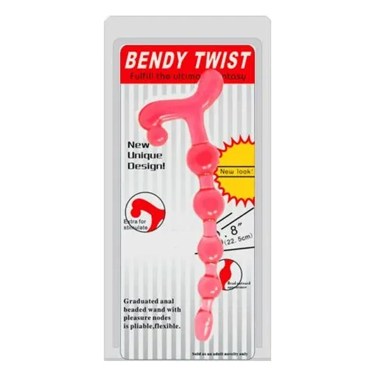 Collar anal flexible rojo Baile Anal, bolas anales de TPR sumergible