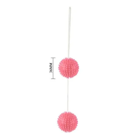 Boules de geisha texturées rose Baile Stimulating – renforcement musculaire plancher pelvien