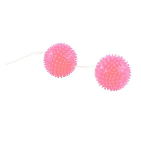 Textured pink geisha balls by Baile Stimulating for pelvic floor exercises