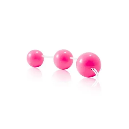 Set of 3 Baile Stimulating anal beads in rose ABS with retention ring
