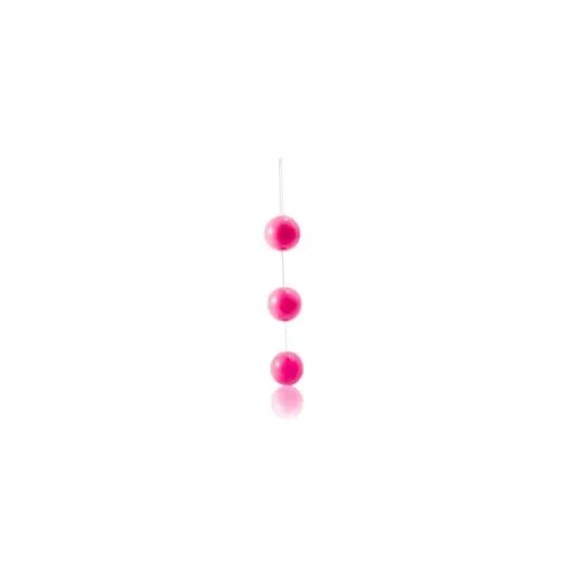 Set of 3 Baile Stimulating anal beads in rose ABS with retention ring