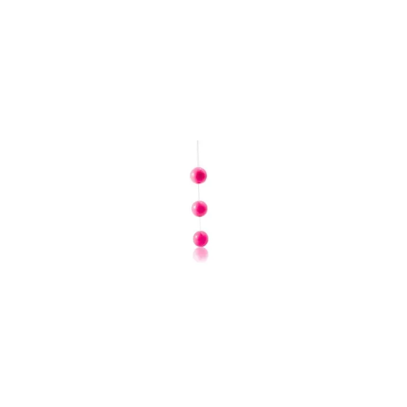 Set of 3 Baile Stimulating anal beads in rose ABS with retention ring