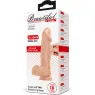 BAILE realistic dildo with suction cup, skin color, TPR, veined, with testicles, 19.4 cm.