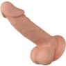 Dildo realistico BAILE con ventosa, colore pelle, TPR, venato, con testicoli, 19,4 cm.