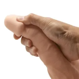 Gode réaliste BAILE Bahamut naturel 21,8 cm avec ventouse et testicules, texture réaliste pour pénétration.