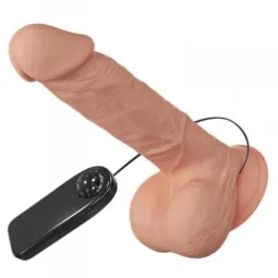 Realistischer Vibrator Baile Belle Rencontre Bahamut in Hautfarbe 21,8 cm mit Saugnapf