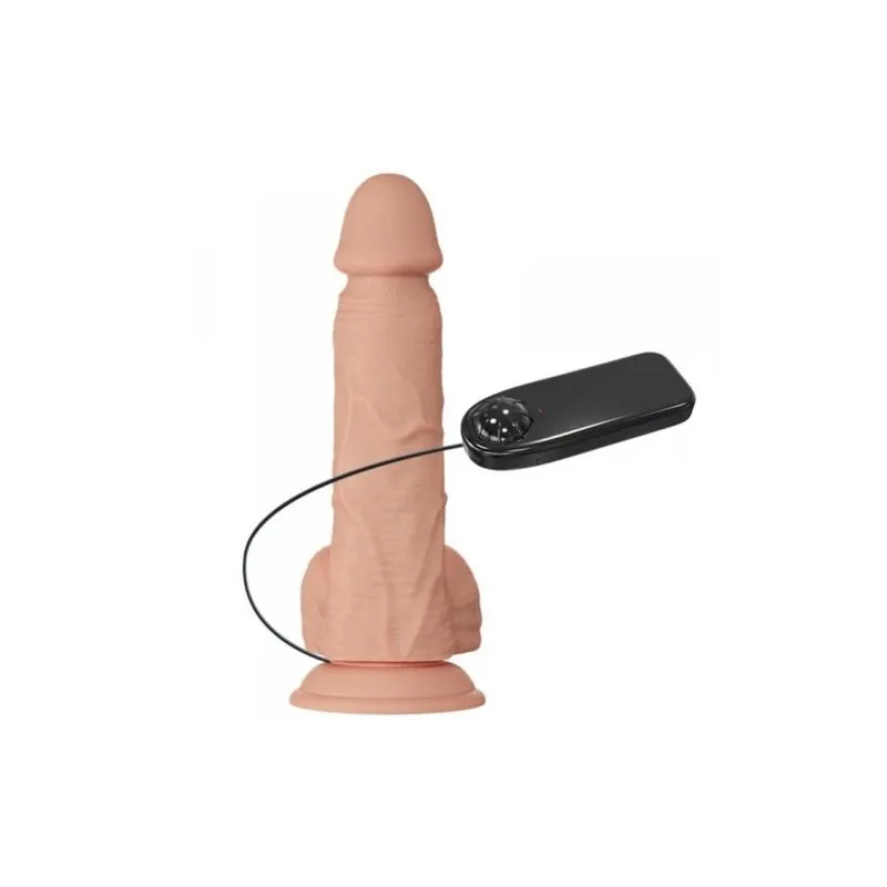 Vibrador realista Baile Belle Rencontre Bahamut color piel 21,8 cm con ventosa
