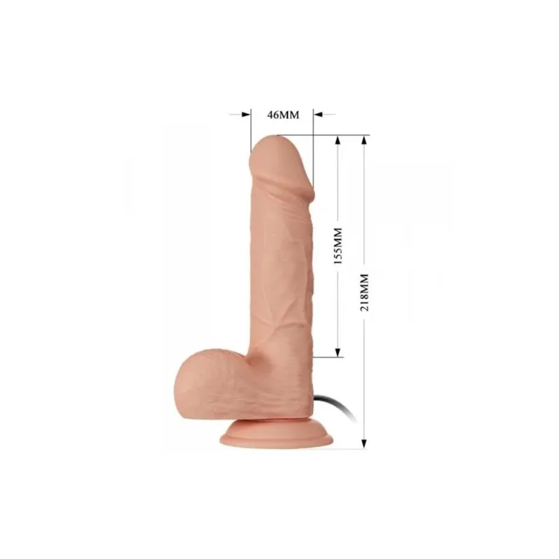 Gode vibrant réaliste Baile Belle Rencontre Bahamut en couleur naturelle de 21,8 cm avec ventouse