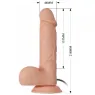 Vibrador realista Baile Belle Rencontre Bahamut color piel 21,8 cm con ventosa