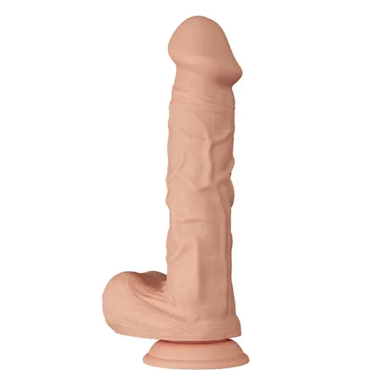 Realistischer Dildo Baile Dildos 26 cm, hautfarben, flexibel mit Saugnapf und weichen Hoden