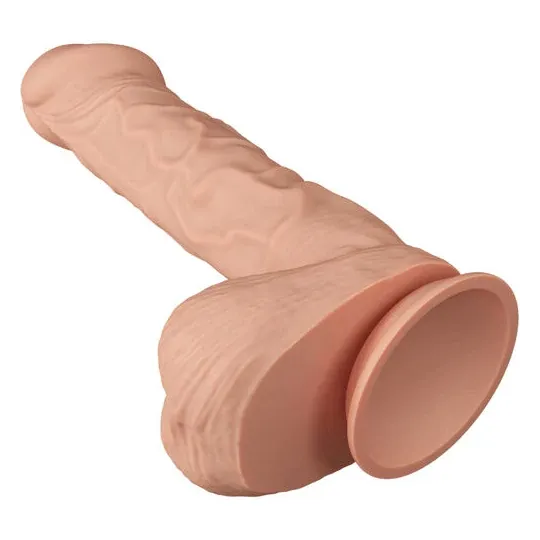 Realistischer Dildo Baile Dildos 26 cm, hautfarben, flexibel mit Saugnapf und weichen Hoden