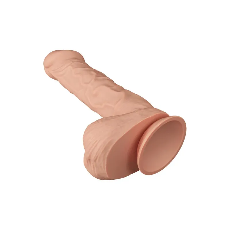 Gode réaliste Baile Dildos de 26 cm, couleur chair, flexible avec ventouse et testicules mous