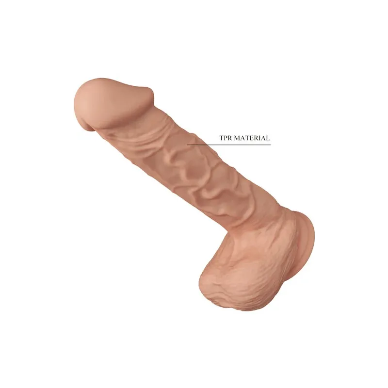 Gode réaliste Baile Dildos de 26 cm, couleur chair, flexible avec ventouse et testicules mous