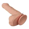 Dildo realistico vibrante BAILE con ventosa, colore carne, 26 cm, texture venata