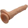 Realistic vibrator BAILE Belle Rencontre Bodach 20 cm with rotation and vibration, light brown color, suction cup for hands-free