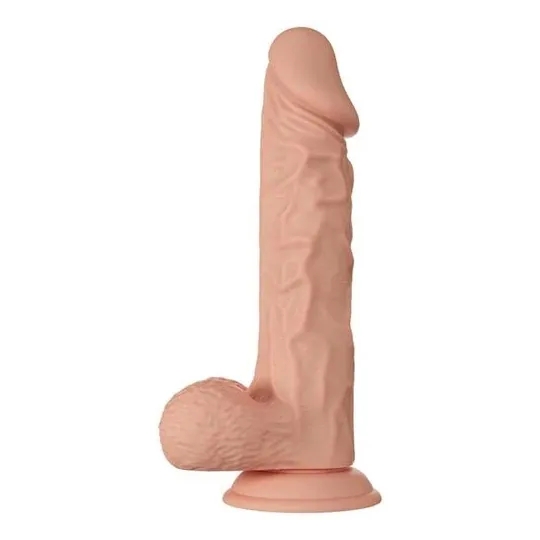 Dildo realistico Baile 24 cm con ventosa, colore naturale, texture realistica e testicoli