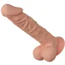 Gode réaliste Baile 24 cm avec ventouse, couleur naturelle, texture réaliste et testicules