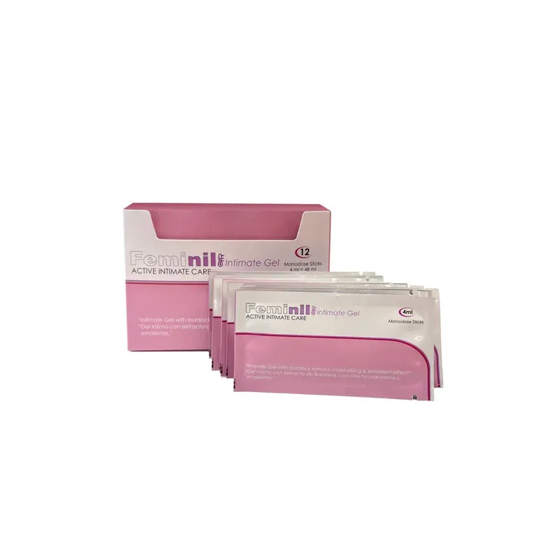 Scatola di 10 bustine monodose di lubrificante intimo 500COSMETICS effetto riscaldante, a base d'acqua, 5 ml ciascuna.