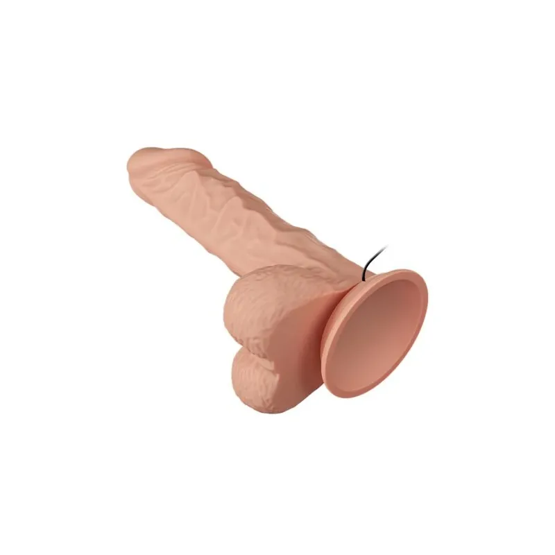 Gode vibrant réaliste BAILE Belle Rencontre Buraq 24 cm avec ventouse, vibrations réglables, couleur chair