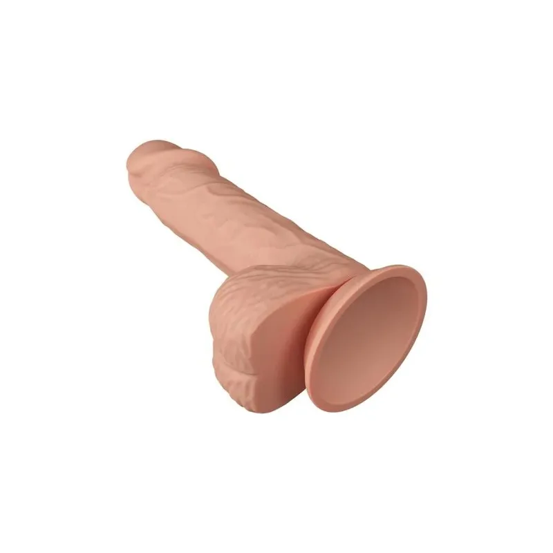 Realistischer Dildo aus Silikon flexibel 20,6 cm naturfarben mit Hoden und Saugnapf - Baile Dildos