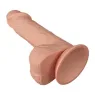 Dildo realistico in silicone flessibile 20,6 cm colore naturale con testicoli e ventosa - Baile Dildos