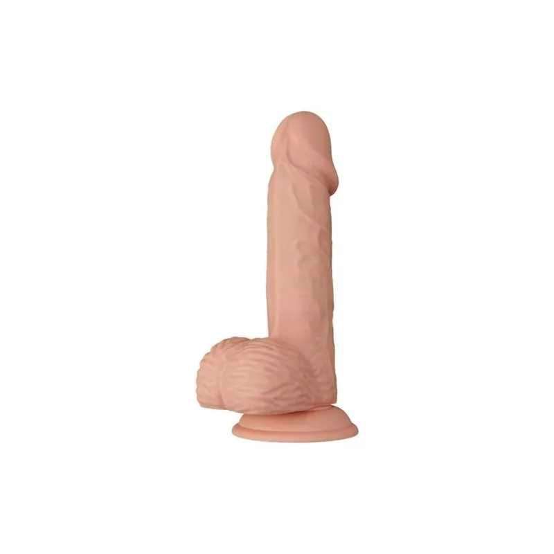 Realistischer Dildo aus Silikon flexibel 20,6 cm naturfarben mit Hoden und Saugnapf - Baile Dildos