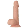 Realistischer Dildo aus Silikon flexibel 20,6 cm naturfarben mit Hoden und Saugnapf - Baile Dildos