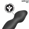 Plug anal avec anneau testiculaire Addicted Toys noir silicone vue d'ensemble