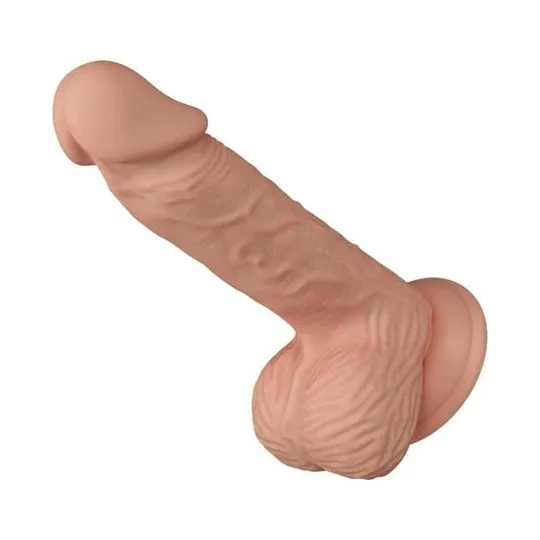 Dildo realistico in silicone flessibile 20,6 cm colore naturale con testicoli e ventosa - Baile Dildos